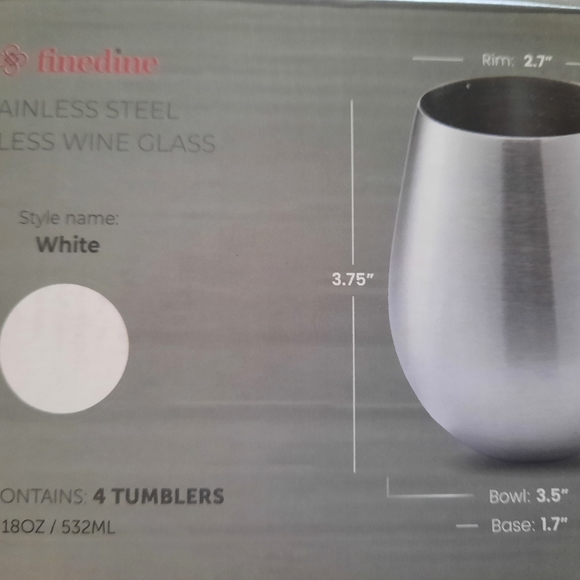 Stainless Steel Stemless Wine Tumblers - Picture 5 of 7